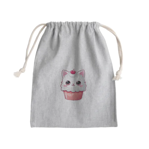 カップケーキの猫ちゃん Mini Drawstring Bag