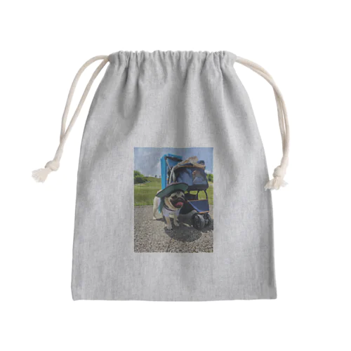 パグ男くんの休日 Mini Drawstring Bag