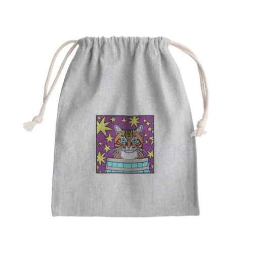 ウイスキーキャット Mini Drawstring Bag