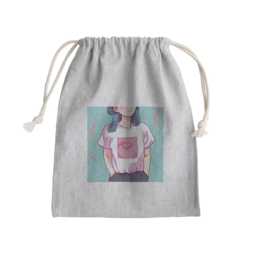 可愛いにこちゃん Mini Drawstring Bag