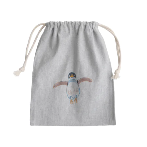 空飛ぶペンギン Mini Drawstring Bag