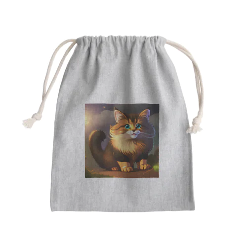 かわいい猫のイラストグッズ Mini Drawstring Bag