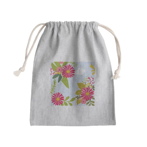 綺麗な花柄グッズ Mini Drawstring Bag