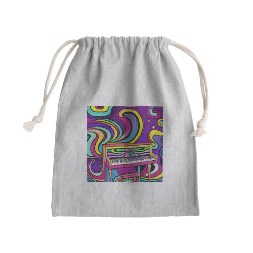 鮮やかなピアノ柄 Mini Drawstring Bag