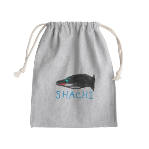 息子が描きそうなシリーズ:シャチ Mini Drawstring Bag