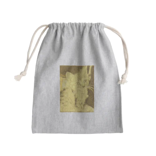 キラキラネコ Mini Drawstring Bag