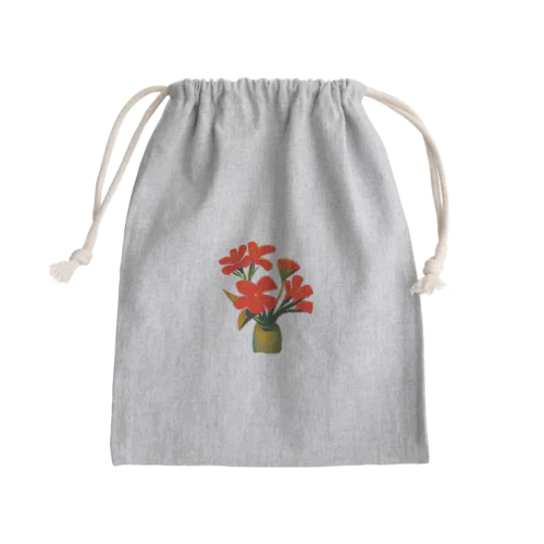 flower Mini Drawstring Bag