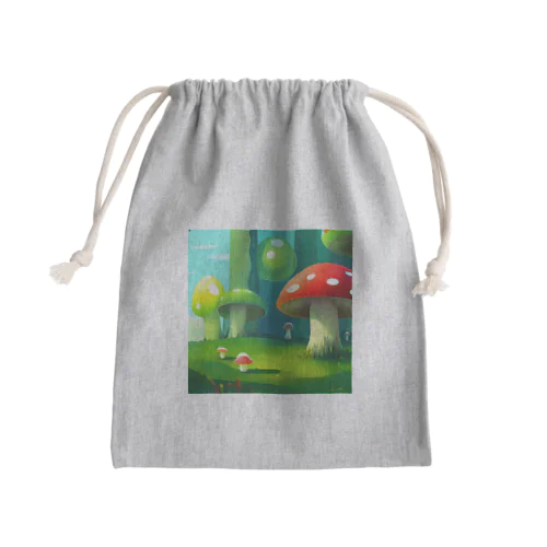 キノコの世界 Mini Drawstring Bag