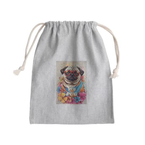 We♥PUG　色彩（パグ大好き！） Mini Drawstring Bag