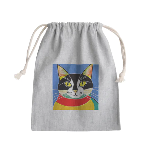カラフルだニャン‼️ Mini Drawstring Bag