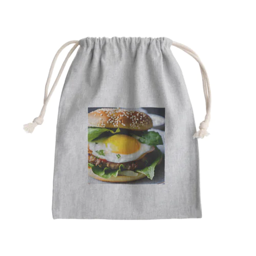 半熟とろけるハンバーグ チーズ愛好家の夢！ Mini Drawstring Bag