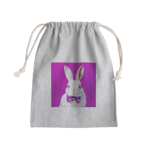 ふわうさ Mini Drawstring Bag