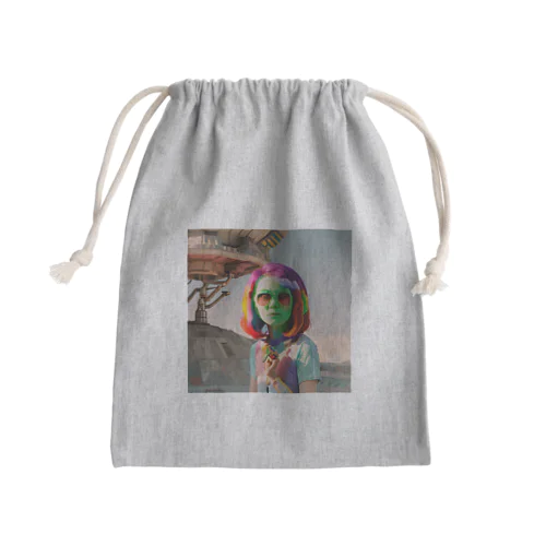 宇宙人シリーズ Mini Drawstring Bag