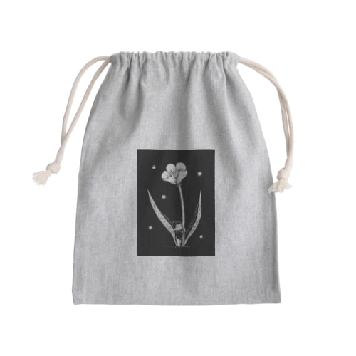 ひーちゃんと花 Mini Drawstring Bag