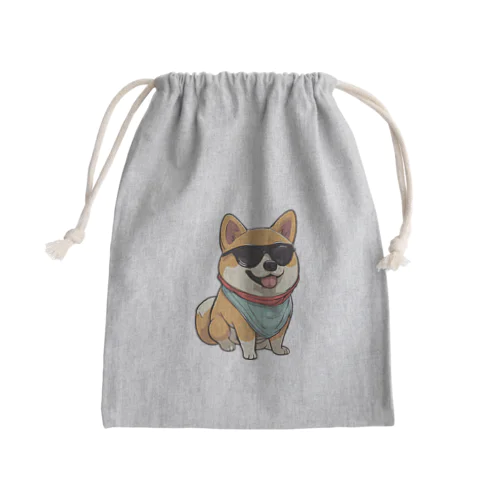 イカした柴犬 Mini Drawstring Bag