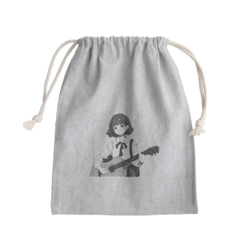 ギターを弾く女の子 Mini Drawstring Bag