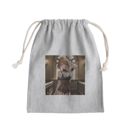 背伸びちゃん Mini Drawstring Bag