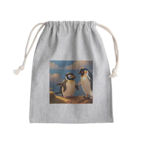 可愛いペンギンちゃんグッズ Mini Drawstring Bag