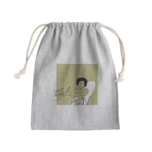 うさぎ えんりょ Mini Drawstring Bag