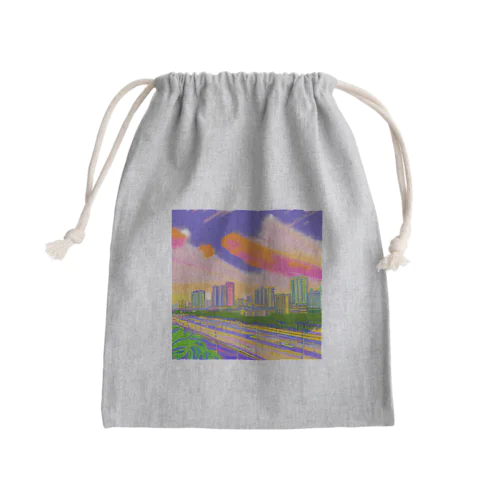 水彩のマニラグッズ Mini Drawstring Bag