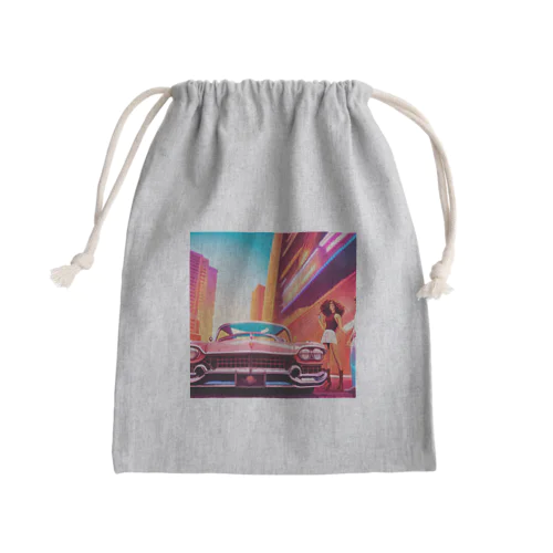 赤いアメ車 Mini Drawstring Bag