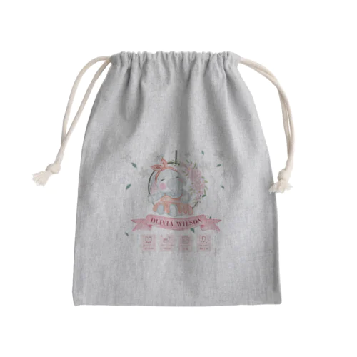 お花とぞう Mini Drawstring Bag