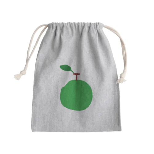 こどもが描いたりんご / An Apple My Kid Drew Mini Drawstring Bag