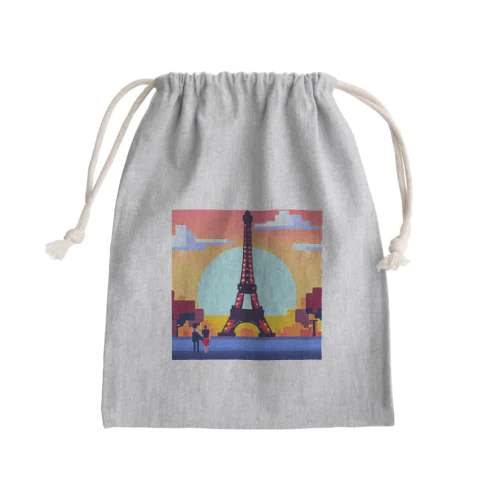 フランスの風景のピクセルアート Mini Drawstring Bag