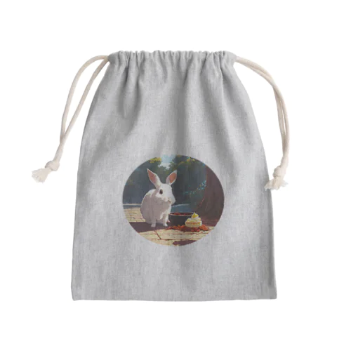 うさぎとスイーツ Mini Drawstring Bag