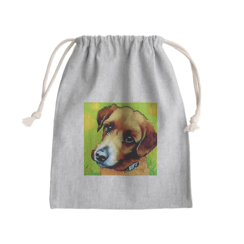 見つめる愛犬 Mini Drawstring Bag