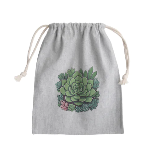 プランツパラダイス多肉 Mini Drawstring Bag