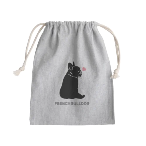 見返りフレブルちゃん（ブリンドル） Mini Drawstring Bag