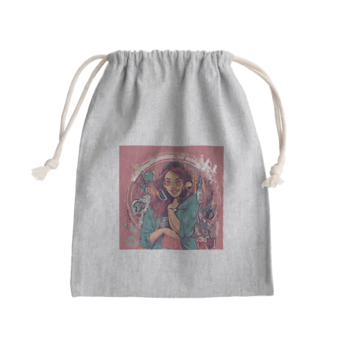 マイコレクション 美しい女性 Mini Drawstring Bag