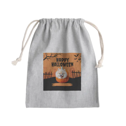 ハロウィンを楽しむ犬 Mini Drawstring Bag