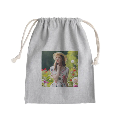 花女性の幻想 Mini Drawstring Bag