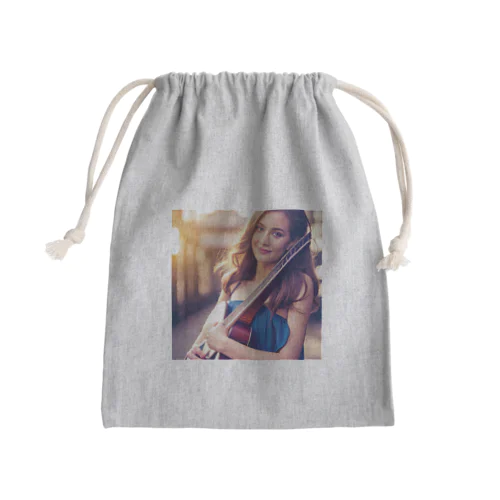 女性の微笑み Mini Drawstring Bag