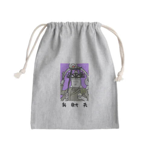 弁財天（切抜きロゴ/淡色グッズ用） Mini Drawstring Bag