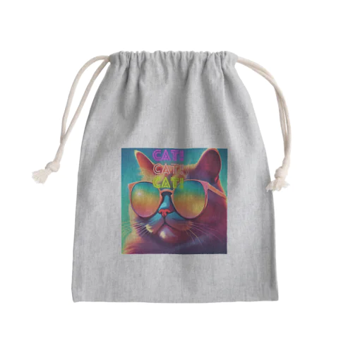 Shady Cat! Mini Drawstring Bag