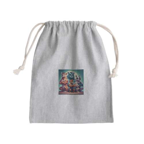 きんにくごはんアニマルズ❤✨ Mini Drawstring Bag