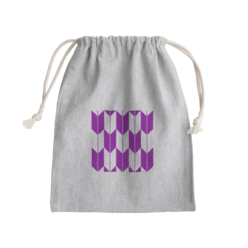 矢絣　四角　和柄 Mini Drawstring Bag
