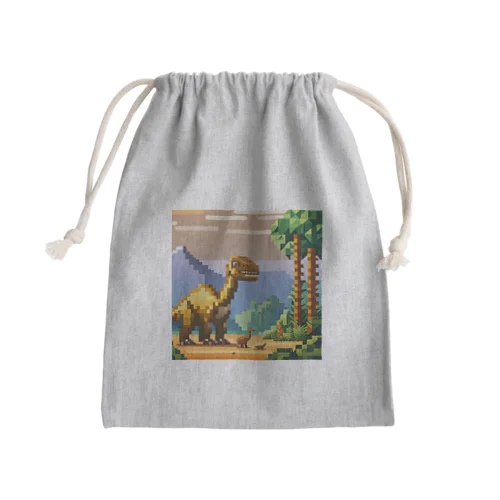 ドット絵マイアサウラ Mini Drawstring Bag