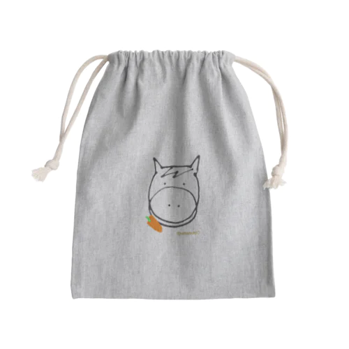 お馬さんの手書きイラスト入りグッズ Mini Drawstring Bag