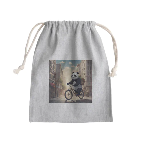 自転車でお買い物パンダくん Mini Drawstring Bag