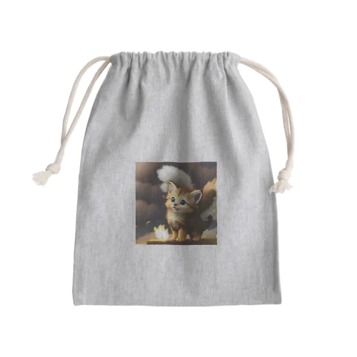 にゃんこ天使 Mini Drawstring Bag