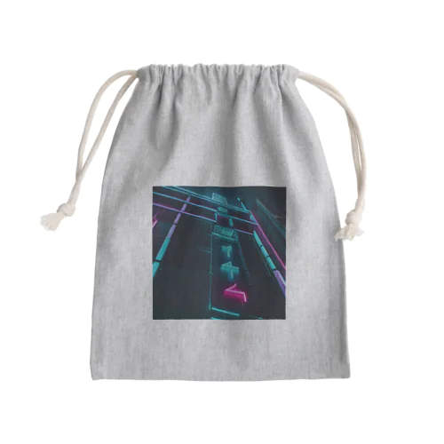 ネオンノスタルジア・アートピース Mini Drawstring Bag