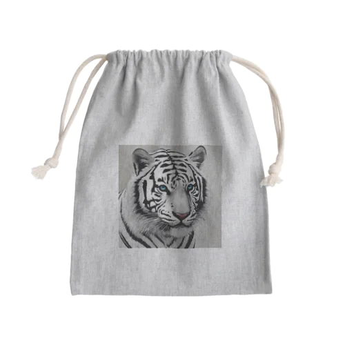 ホワイトタイガー Mini Drawstring Bag