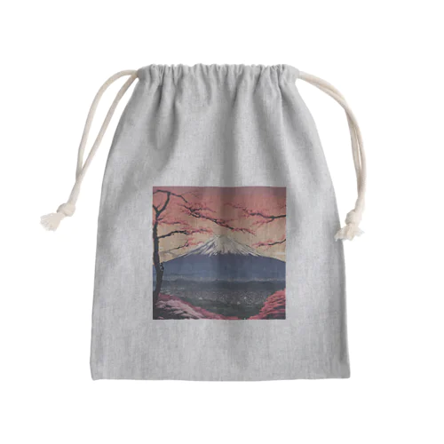 富士山 Mini Drawstring Bag