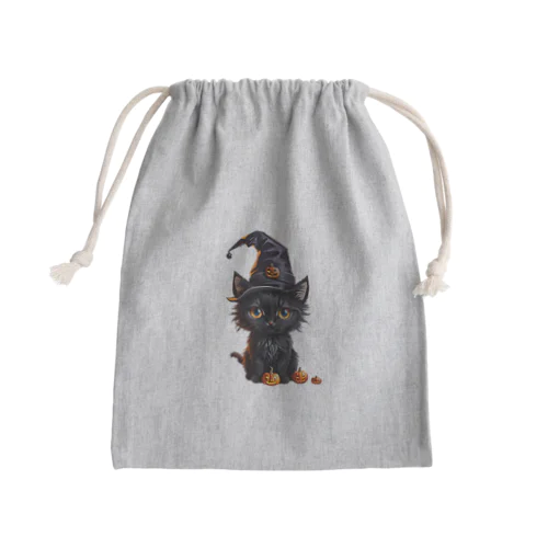 魔女っ子ねこ Mini Drawstring Bag