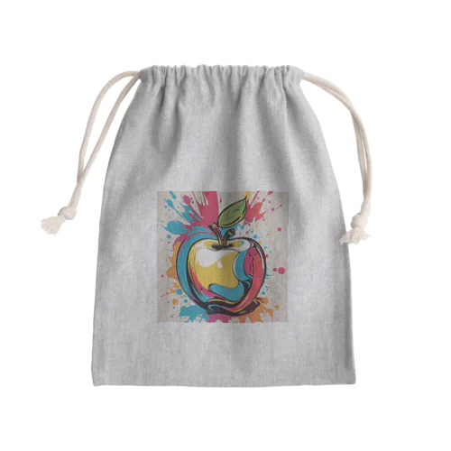 りんごアート Mini Drawstring Bag