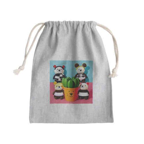 ぱんくま Mini Drawstring Bag